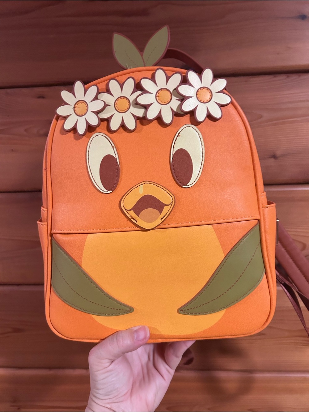Loungefly Orange Floral Bird Mini Backpack